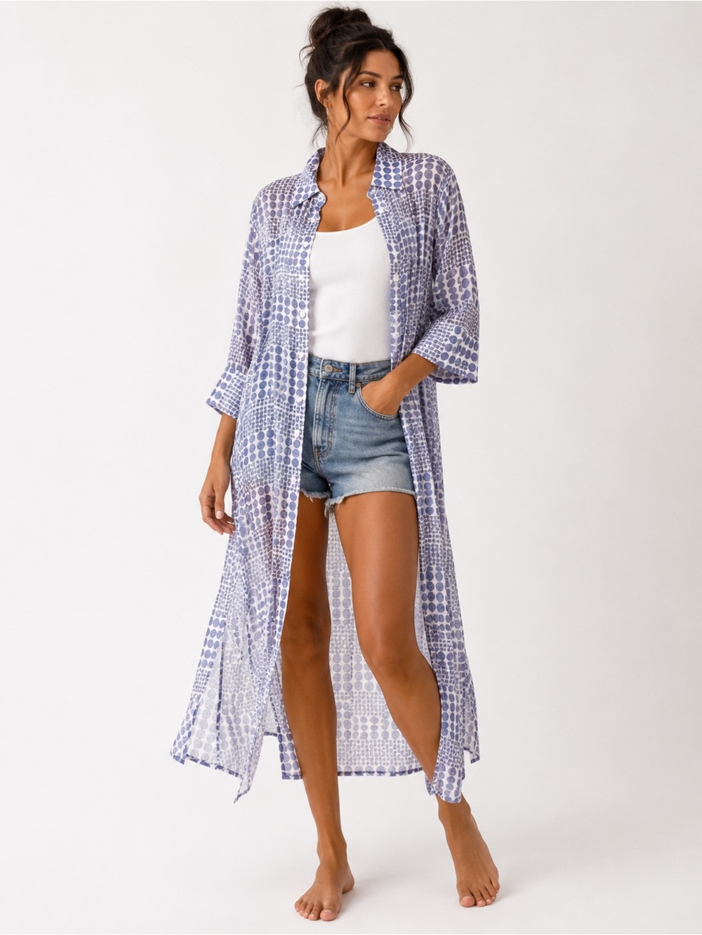 Harvé Bernard Dress/Duster/Swim Cover Size XL